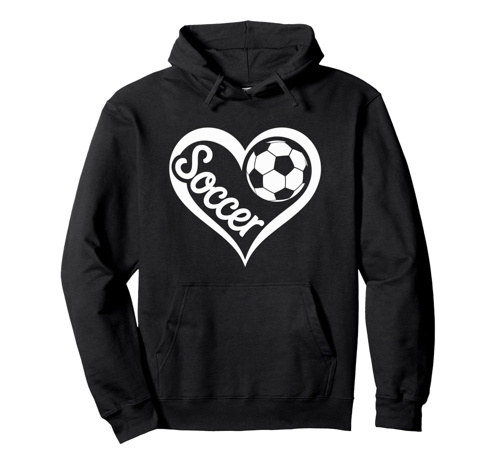 Funny Soccer Heart Soccer Player Hoodie - Graphic Print Men Women