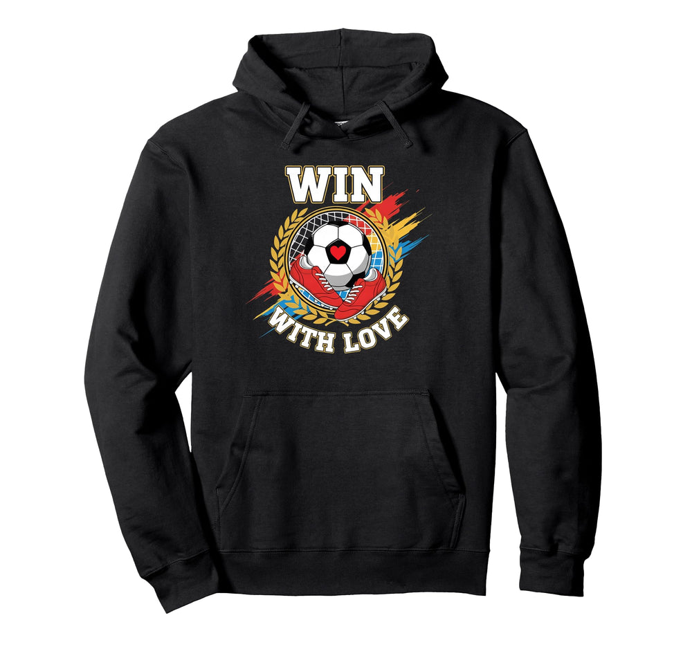 Win Love Soccer Team Spirit Player Hoodie - Custom Art Print Men Women