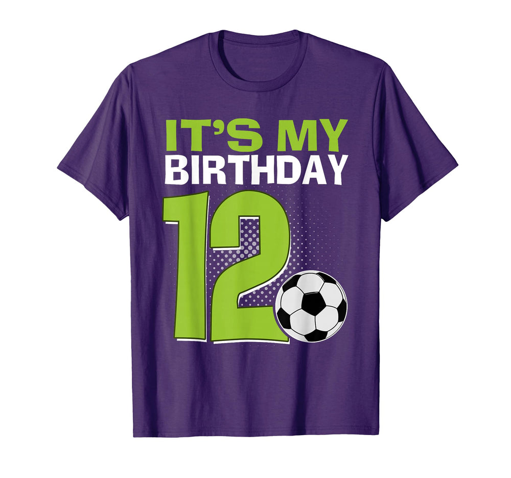 Its My 12Th Birthday Soccer Football 12 T-Shirt - Graphic Print for Adults