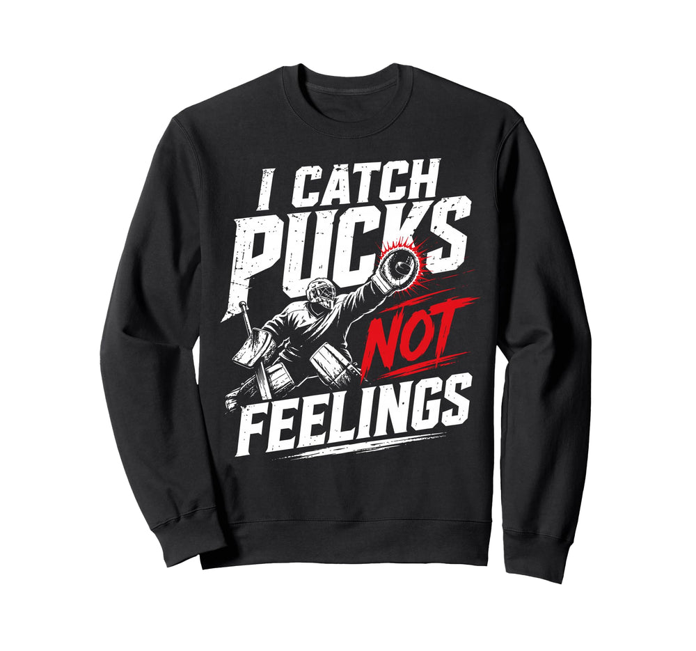 Funny Ice Hockey Goalkeeper Goalie Sweatshirt - Minimalist Print Men Women