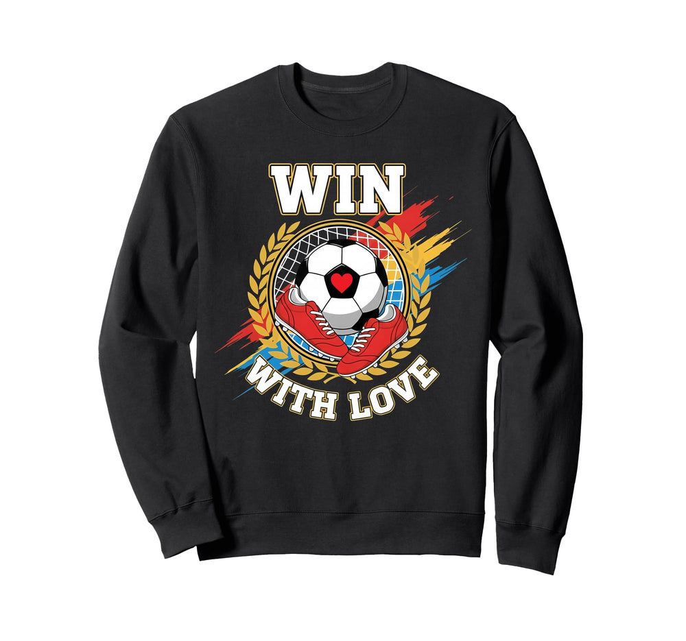 Win Love Soccer Team Spirit Sweatshirt - Streetwear Style for Adults