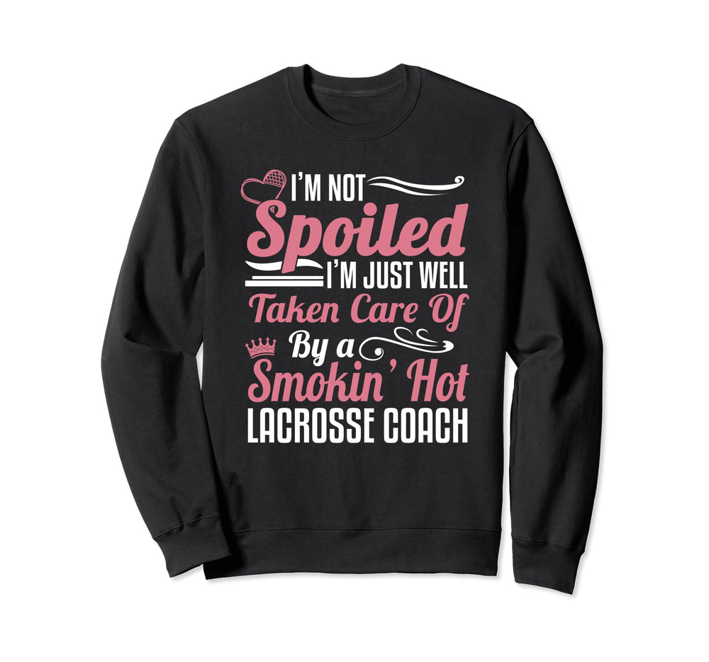 Lacrosse Coach Wife Girlfriend Fiancee Sweatshirt - Novelty Apparel Unisex