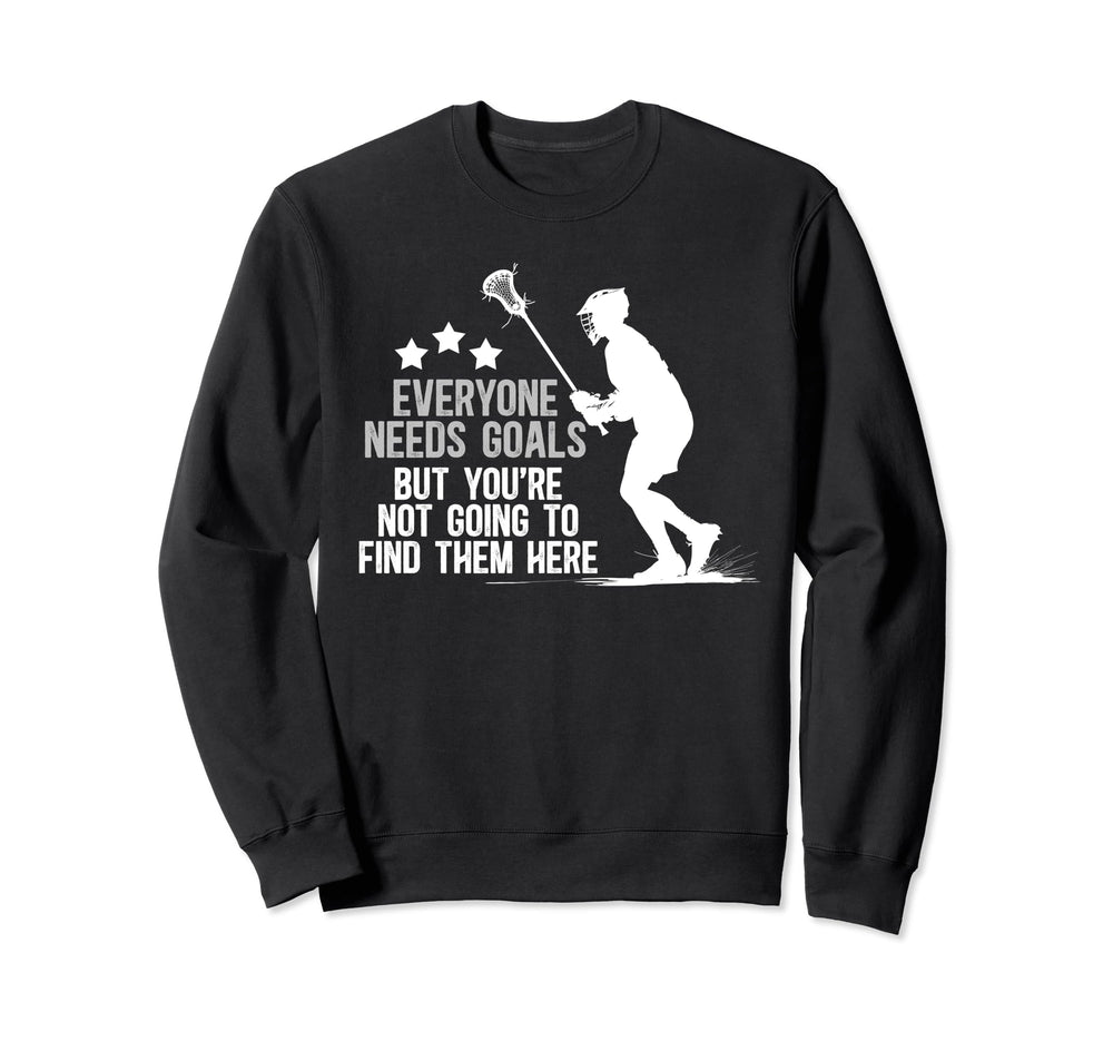 Lacrosse Keeper Funny Lacrosse Sweatshirt - Aesthetic Graphic for Adults