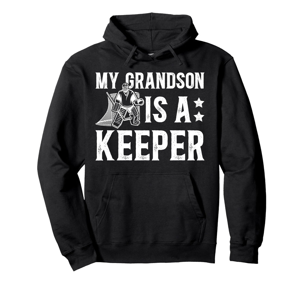 Ice Hockey Keeper Grandpa Hockey Hoodie - Streetwear Style for Adults