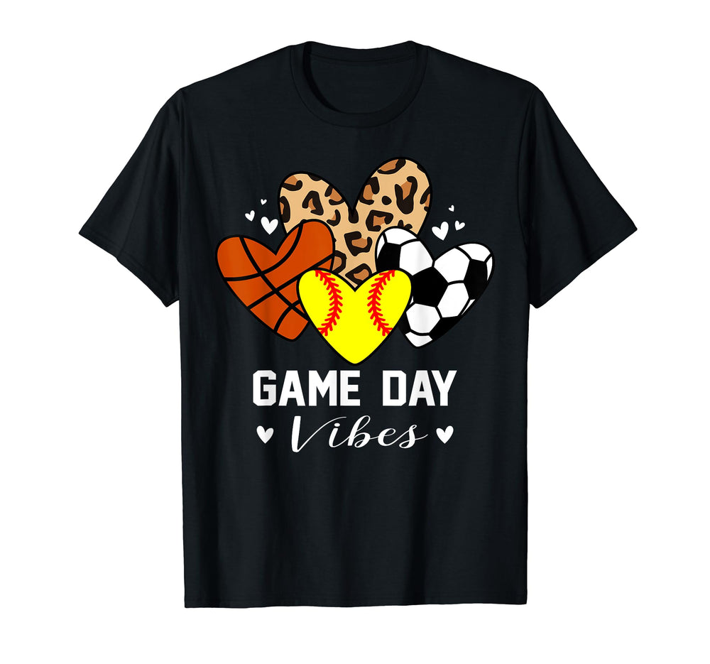 Game Day Vibes Funny Softball Soccer T-Shirt - Minimalist Print Men Women