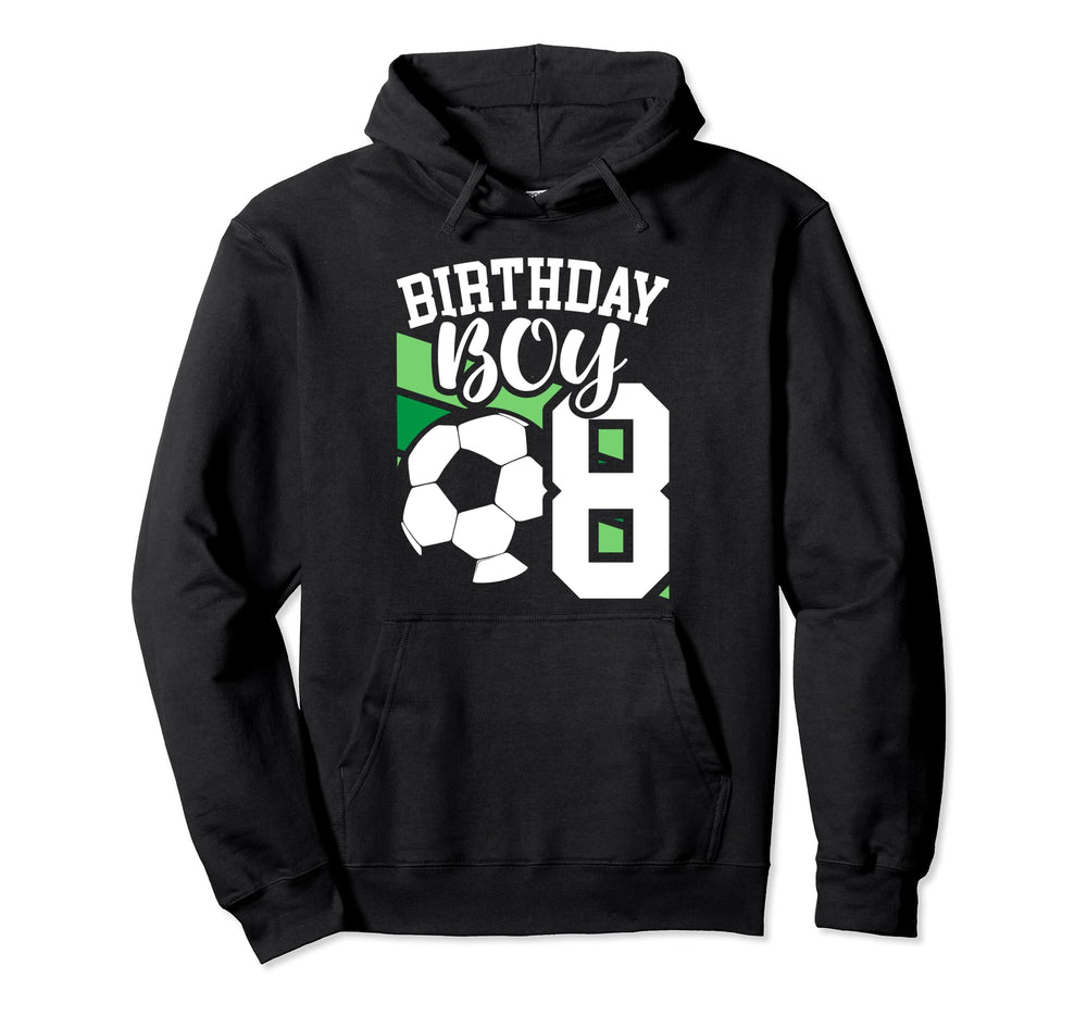 Soccer Birthday Party 8 Year Old 8Th Hoodie - Novelty Apparel for Adults