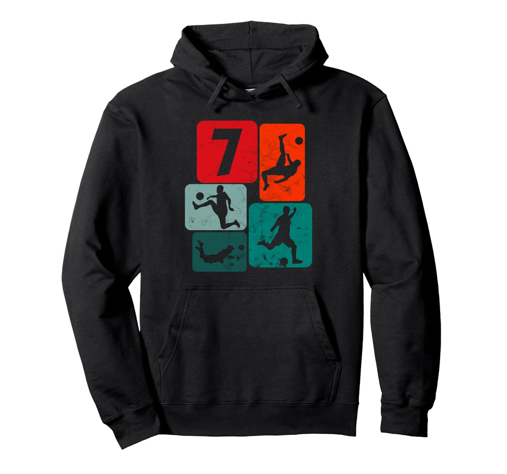 7Th Birthday Soccer 7 Years Old Hoodie - Fun Novelty Design Men Women