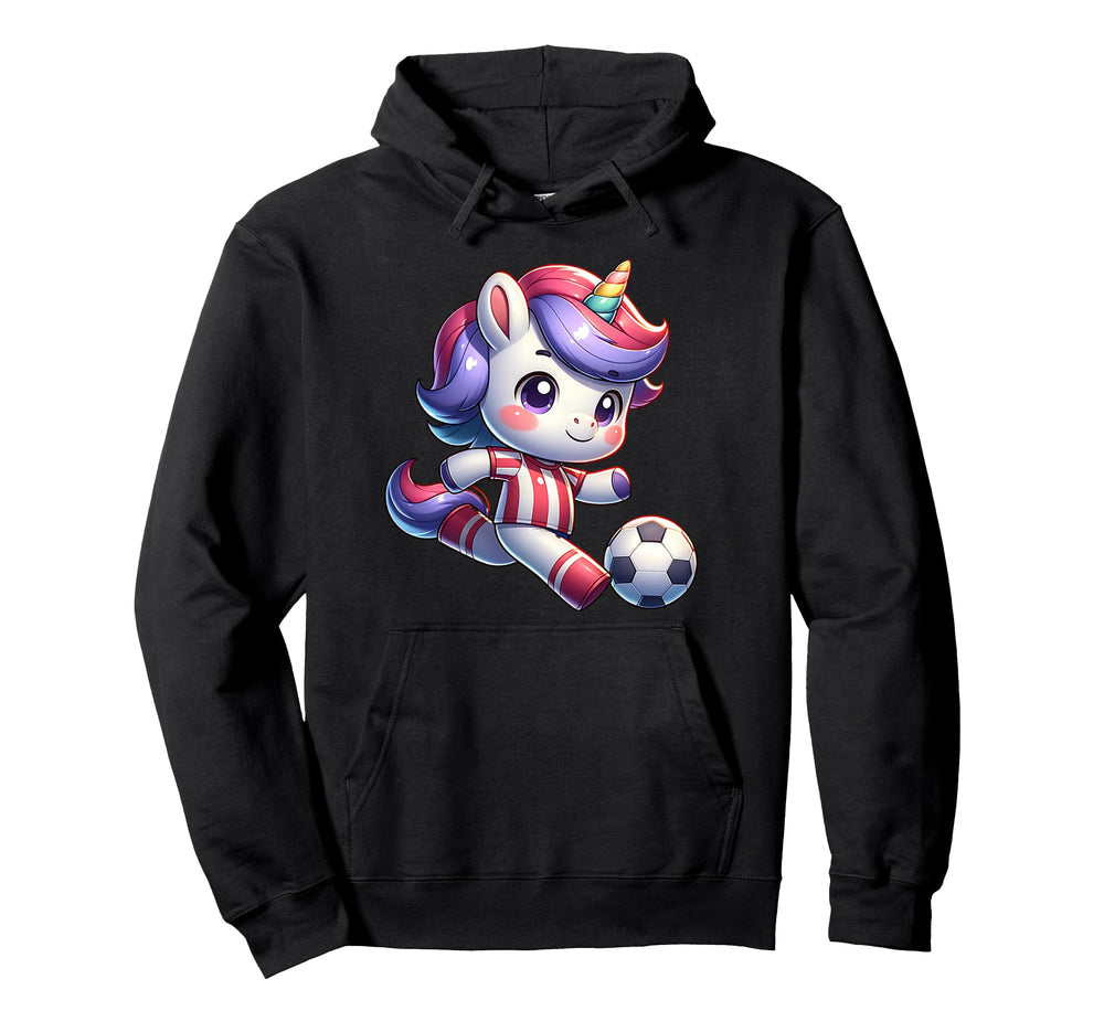 Footballer Unicorn Fans Soccer Team Hoodie - Unique Graphic Men Women