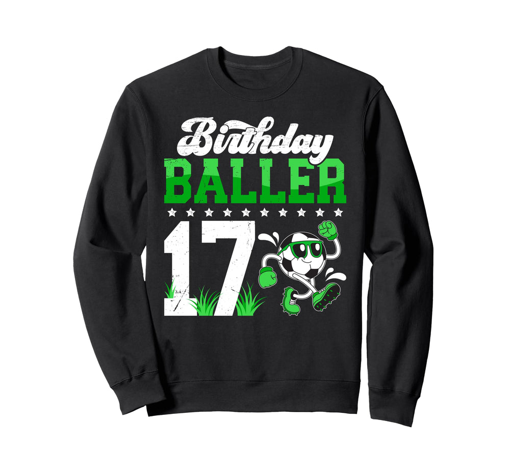 17Th Soccer Birthday Party Seventeen Sweatshirt - Trendy Graphic Unisex
