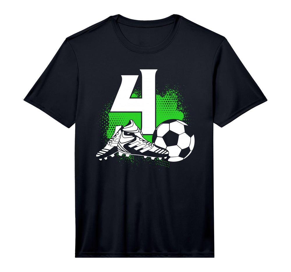 4 Years Old 4Th Birthday Gift Bday Soccer T-Shirt - Unique Graphic Unisex
