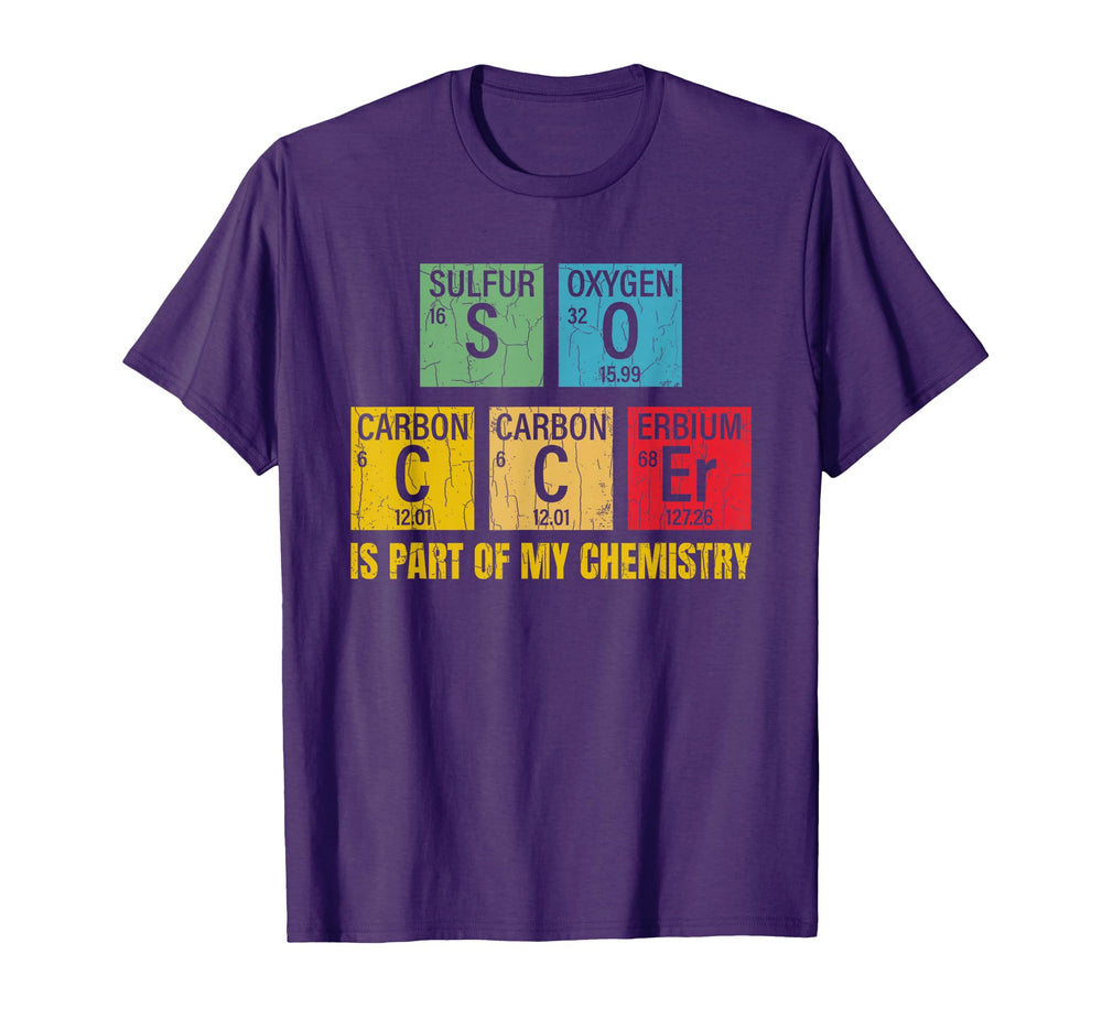 Soccer Is Part Chemistry Funny Player T-Shirt - Graphic Print Men Women