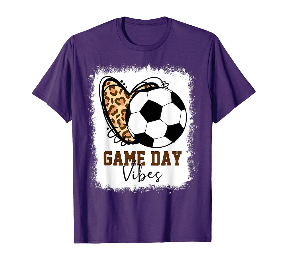 Bleached Soccer Game Day Vibes Soccer T-Shirt - Trendy Graphic for Adults