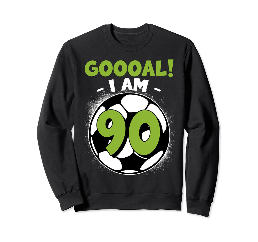 90 Year Old Birthday Soccer Themed Sweatshirt - Streetwear Style Unisex