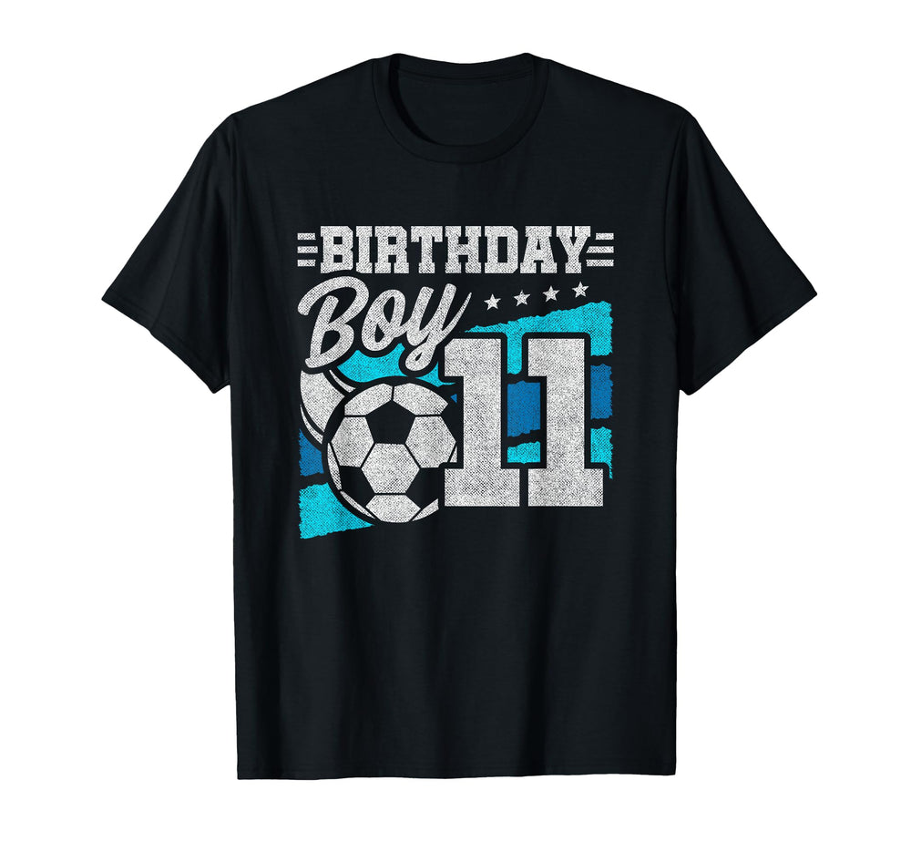 Soccer Birthday Party 11 Year Old T-Shirt - Minimalist Print for Adults