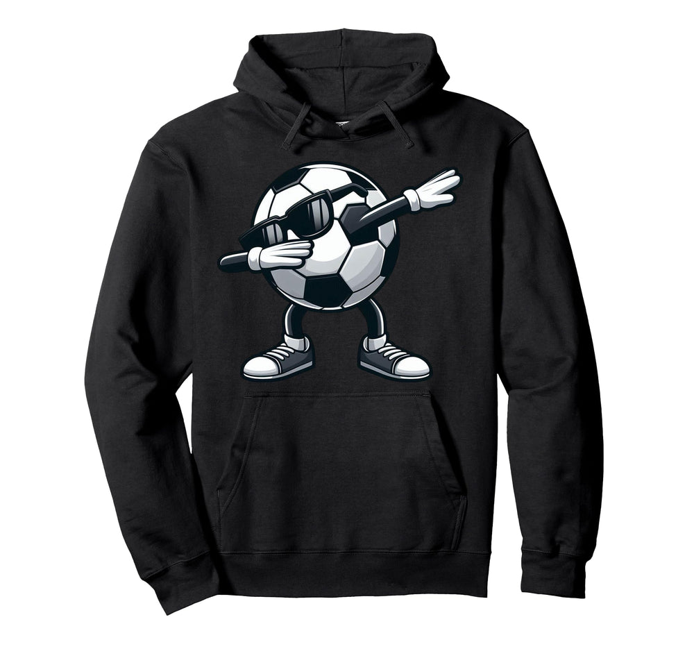 Dabbing Soccer Ball Soccer Sports Hoodie - Minimalist Print for Adults