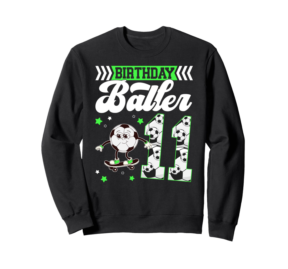 11Th Soccer Birthday Party Sweatshirt - Casual Everyday Wear Men Women