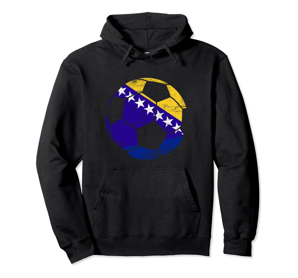 Bosnia Soccer Ball Bosnia Bosnia Flag Hoodie - Trendy Graphic Men Women
