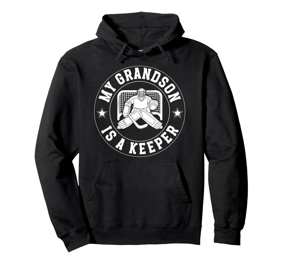 Proud Hockey Keeper Papaw Ice Hockey Hoodie - Unique Graphic for Adults