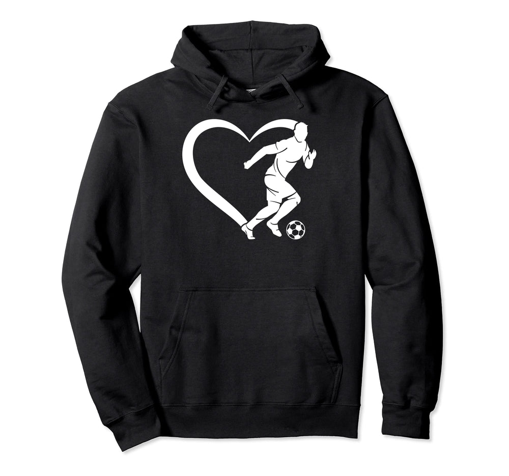 Soccer Player Soccer Heart Soccer Hoodie - Aesthetic Graphic for Adults