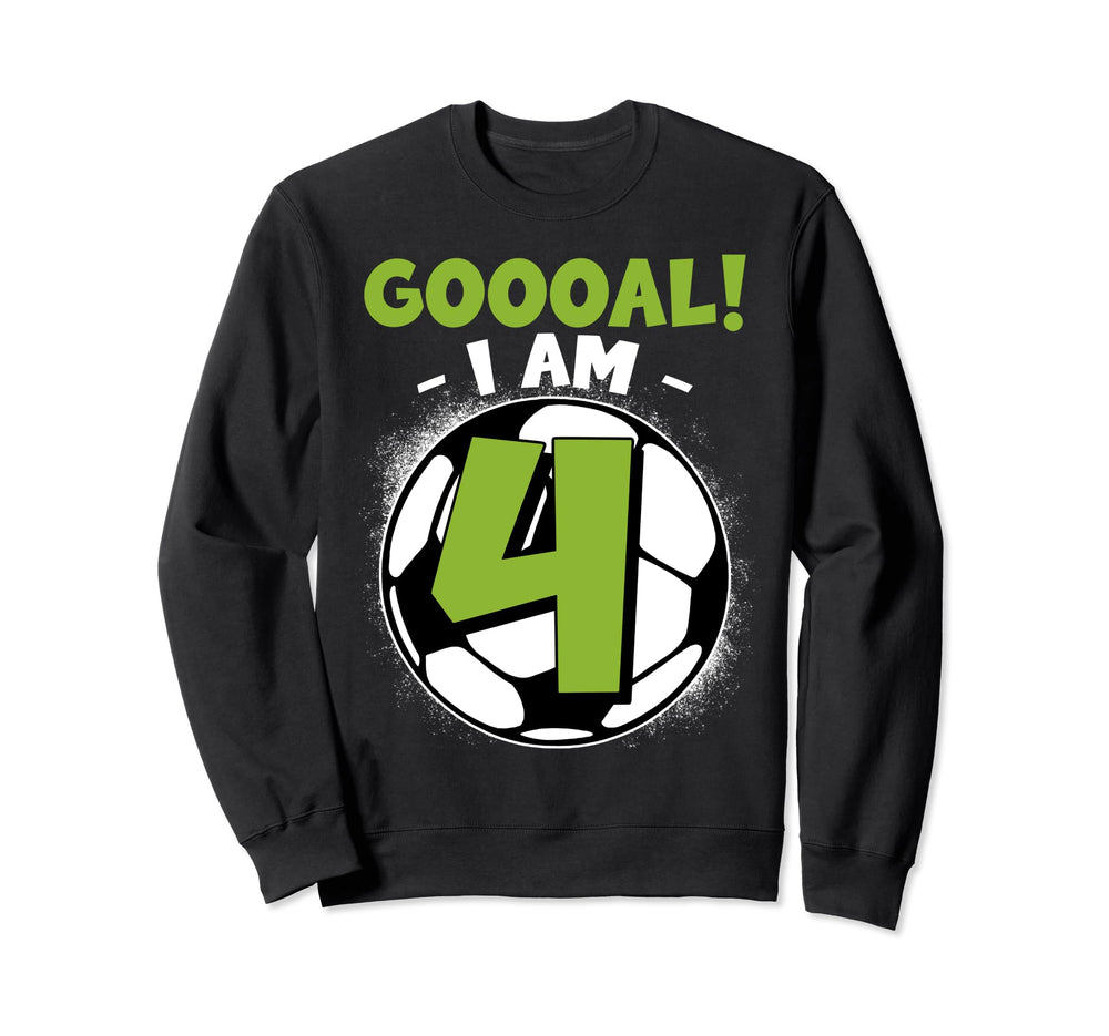 4 Year Old Birthday Soccer Themed Sweatshirt - Unique Graphic for Adults