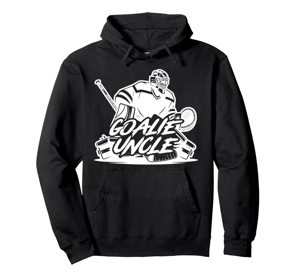 Ice Hockey Goalie Uncle Hockey Keeper Hoodie - Unique Graphic for Adults