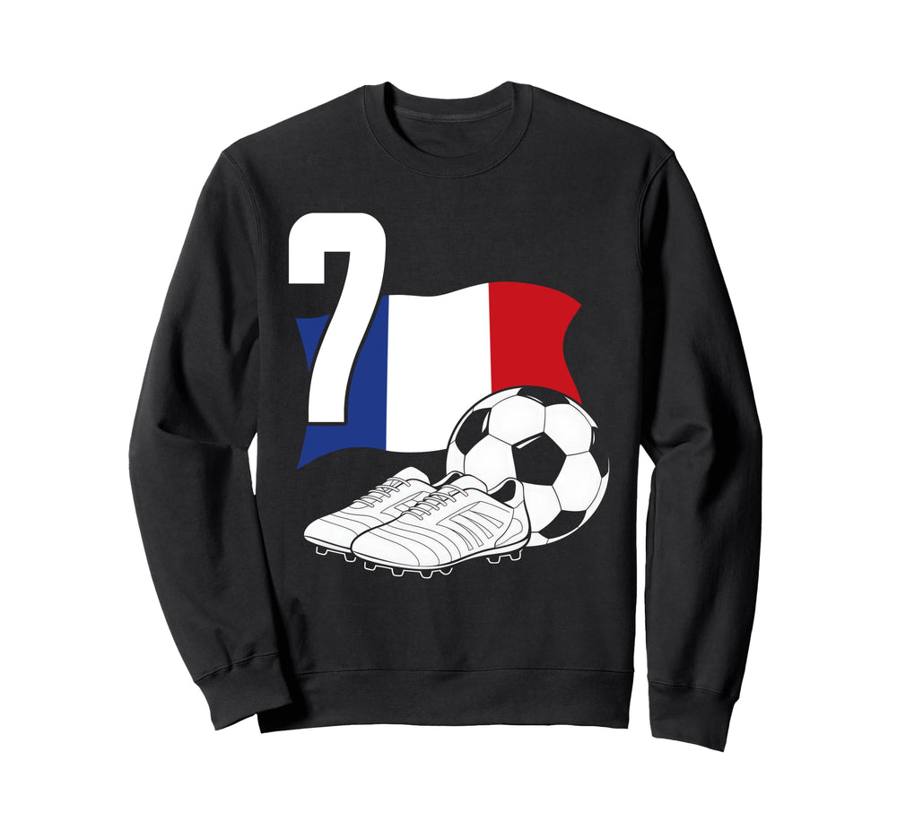 7 Soccer Birthday Gift Soccer Fan Sweatshirt - Unique Graphic Unisex