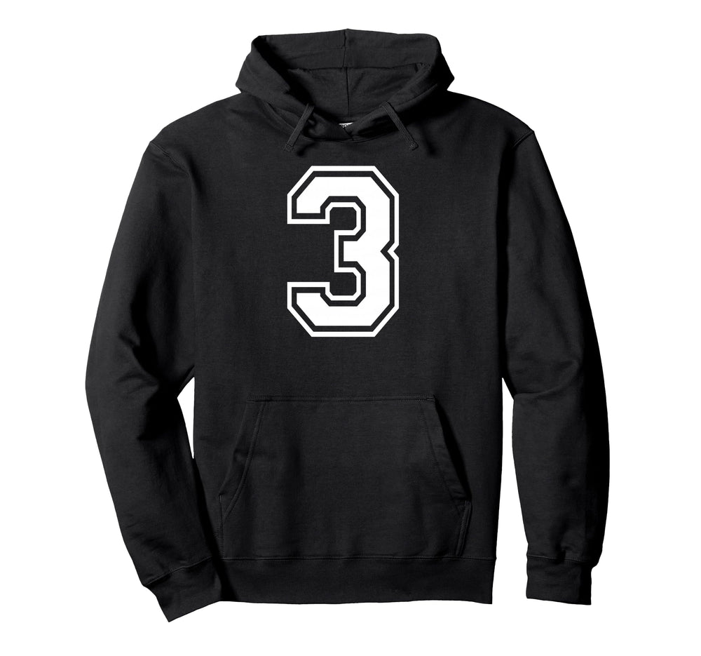 3 Number Three Team Sports Matching Hoodie - Streetwear Style for Adults