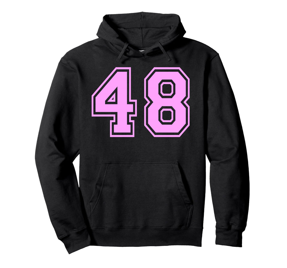 48 Number Forty Eight Sports Varsity Hoodie - Trendy Graphic Men Women