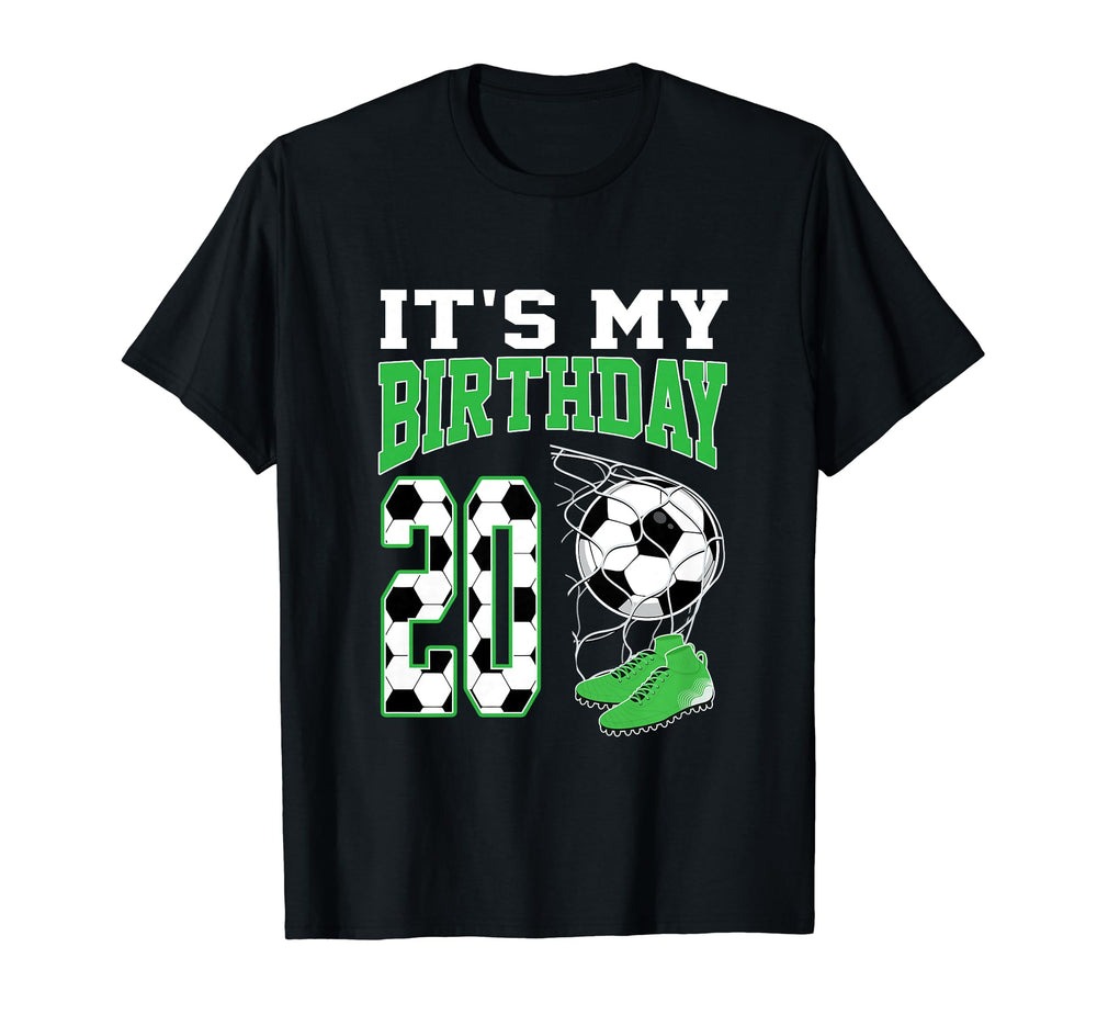 Its My 20Th Birthday Soccer Party 20 T-Shirt - Graphic Print for Adults