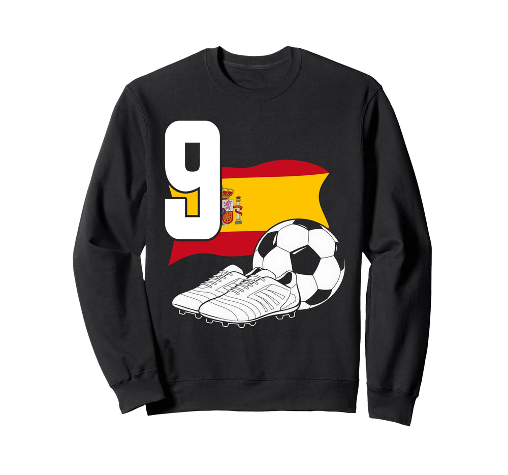 9 Soccer Birthday Gift Soccer Fan Sweatshirt - Streetwear Style Unisex