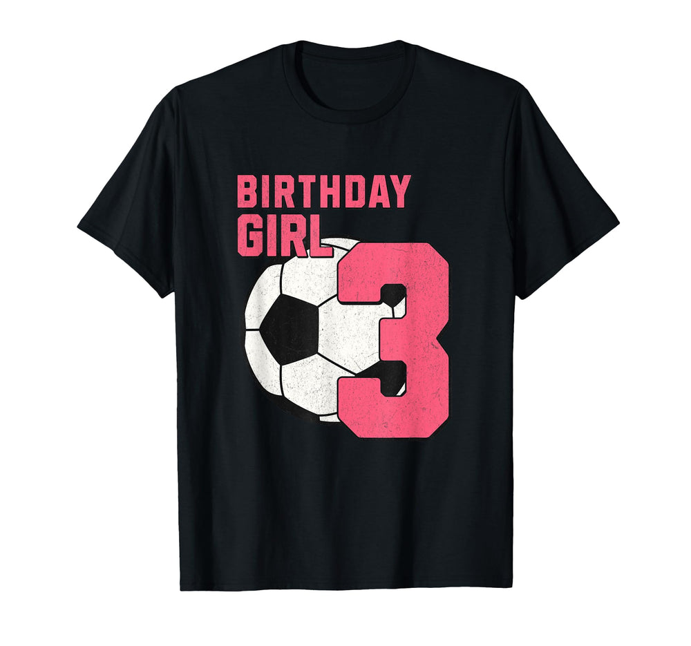 Soccer Football Birthday 3 Years Old T-Shirt - Streetwear Style for Adults