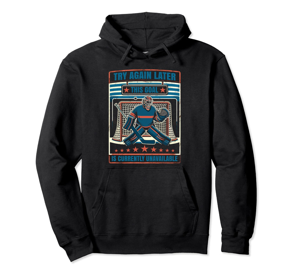 Funny Goalkeeper Ice Hockey Player Hoodie - Fun Novelty Design Unisex