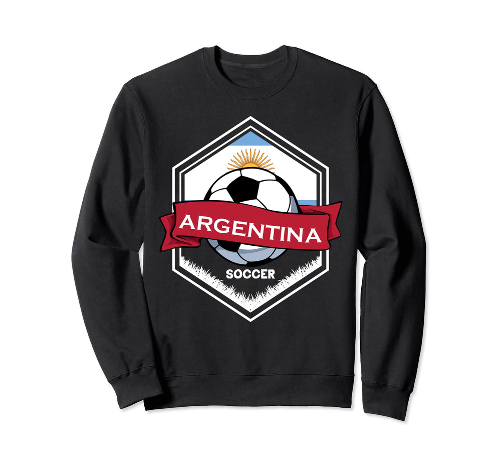 Argentina Flag Football Fan Soccer Sweatshirt - Graphic Print for Adults
