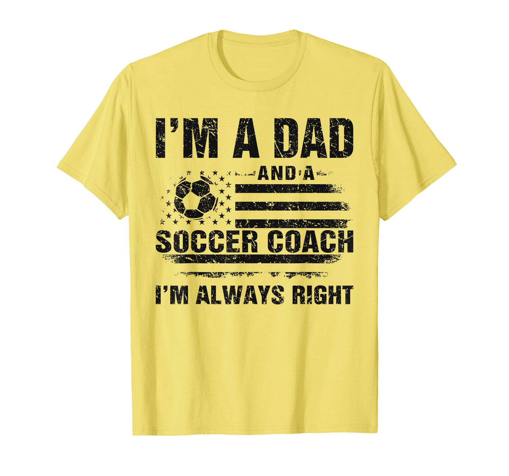 Dad Soccer Coach Funny Fathers Day T-Shirt - Streetwear Style for Adults