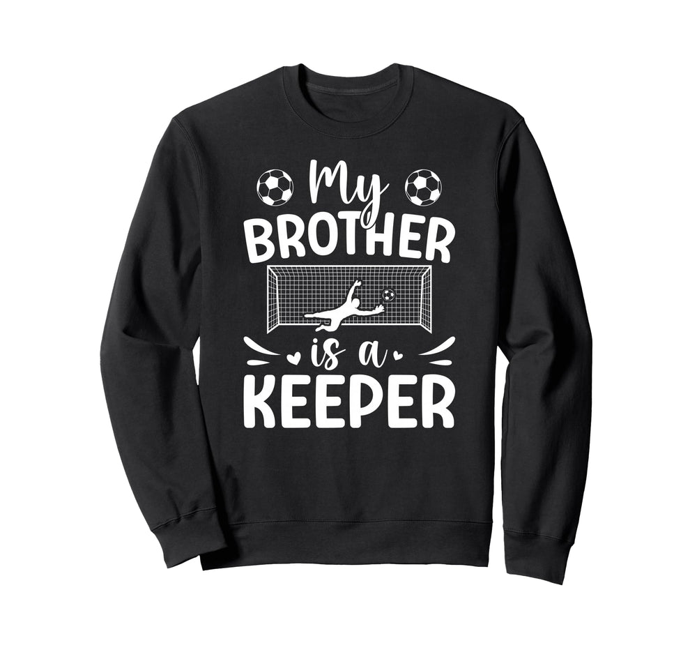 Proud Soccer Keeper Sister Soccer Sweatshirt - Minimalist Print for Adults