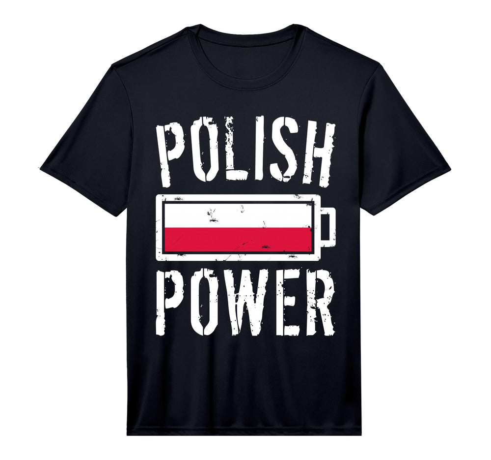 Poland Flag Polish Power Battery T-Shirt - Minimalist Print for Adults