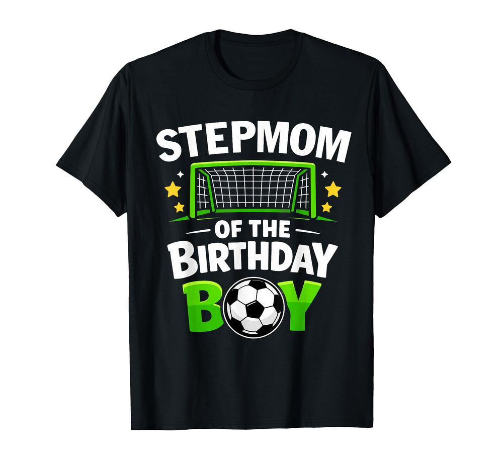 Stepmom Birthday Soccer Ball T-Shirt - Minimalist Print for Adults