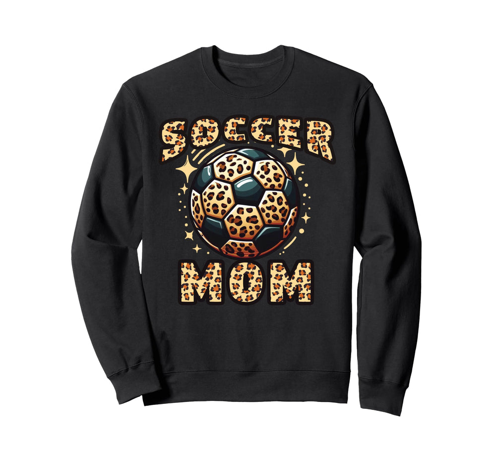 Soccer Mom Leopard Sweatshirt - Minimalist Print for Adults
