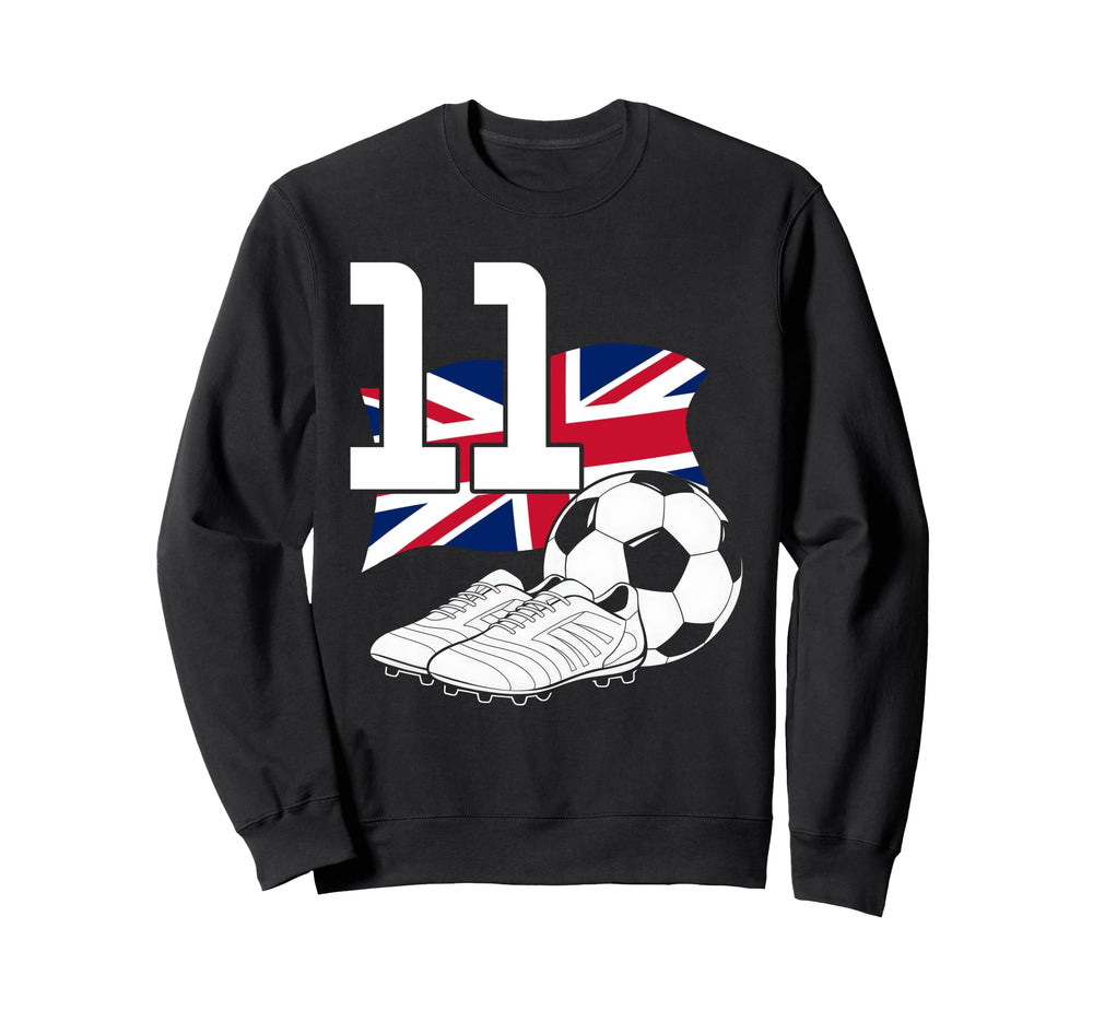 11 Soccer Birthday Gift Soccer Fan Sweatshirt - Aesthetic Graphic Unisex