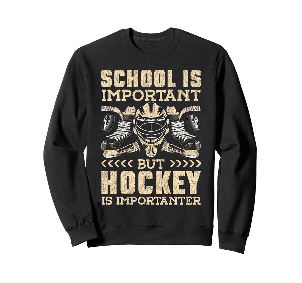 Ice Hockey Goalie Goalkeeper School Sweatshirt - Minimalist Print Unisex