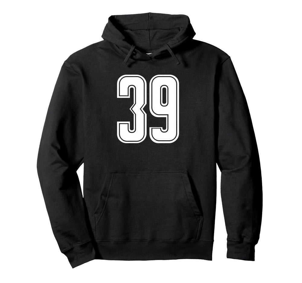 Sport Team Number 39 Hoodie - Fun Novelty Design for Adults