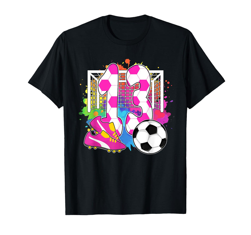 13 Years Old Birthday 13Th Birthday Soccer T-Shirt - Unique Graphic Unisex