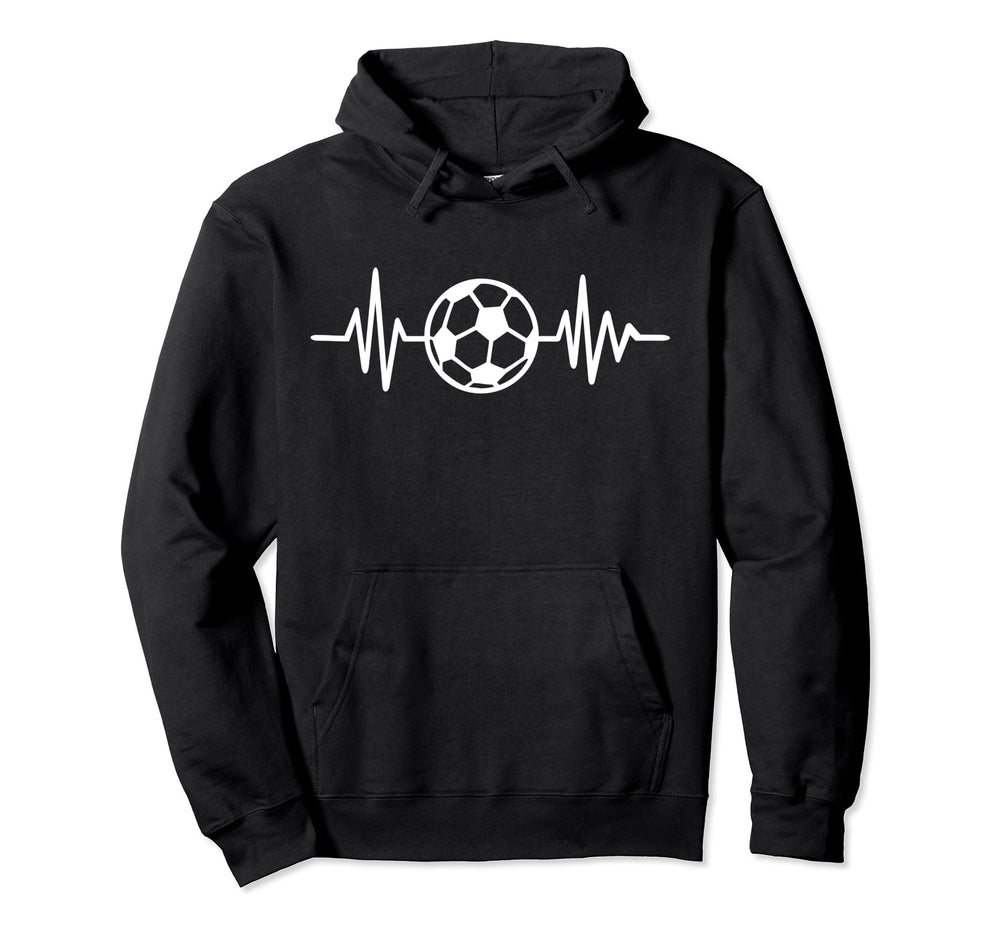Soccer Soccer Ball Heartbeat Sweatshirt - Fun Novelty Design Unisex