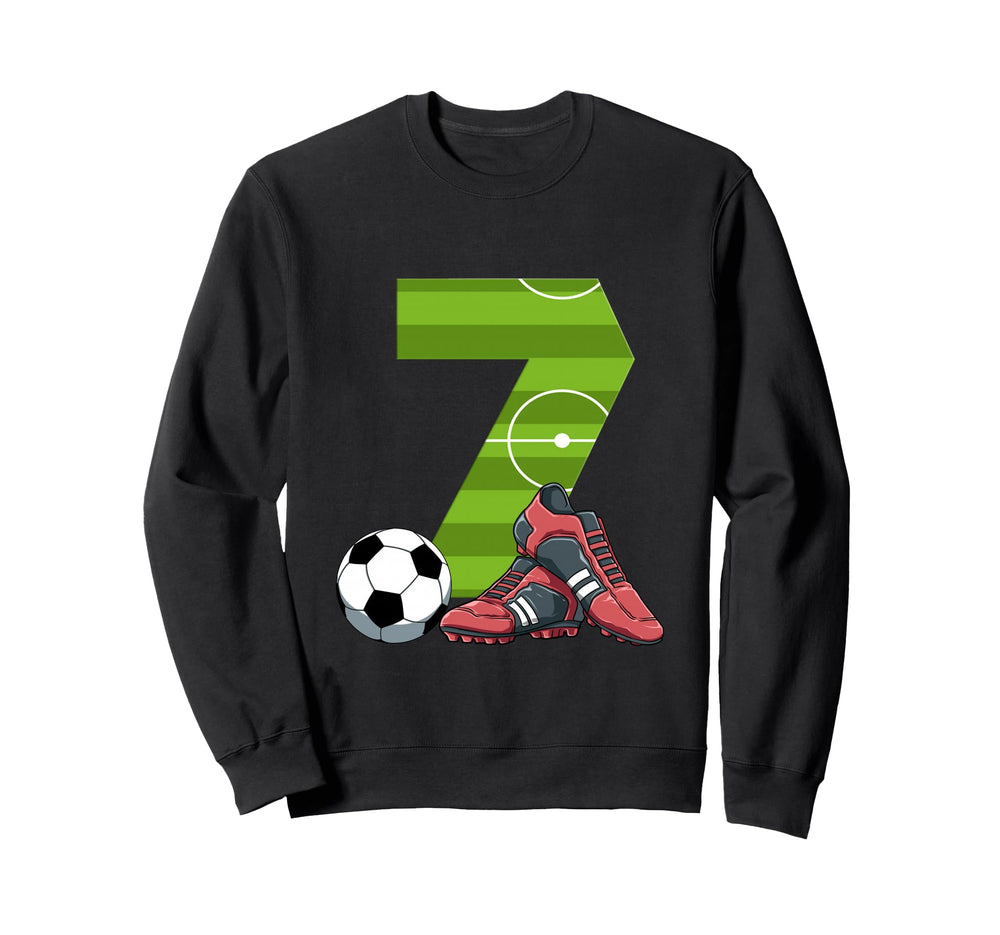 7 Birthday Soccer 7 Year Old Sweatshirt - Streetwear Style Men Women