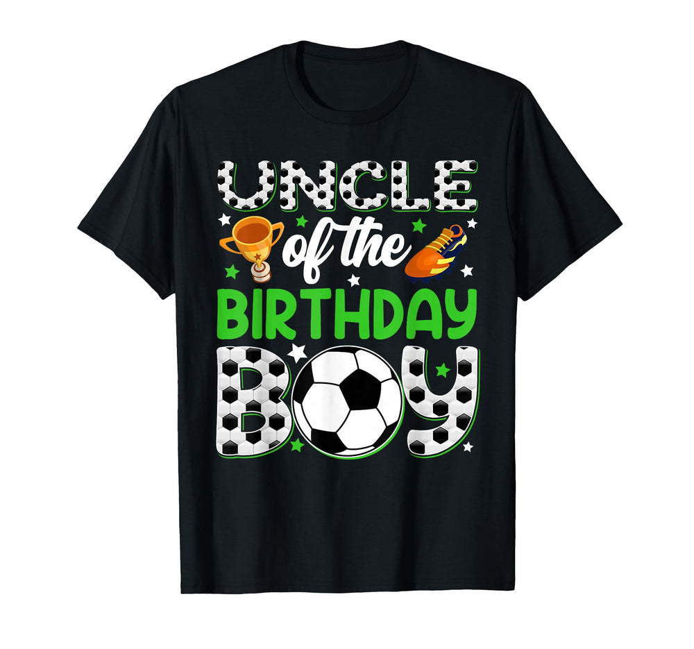 Uncle Birthday Soccer Party Family T-Shirt - Unique Graphic Men Women