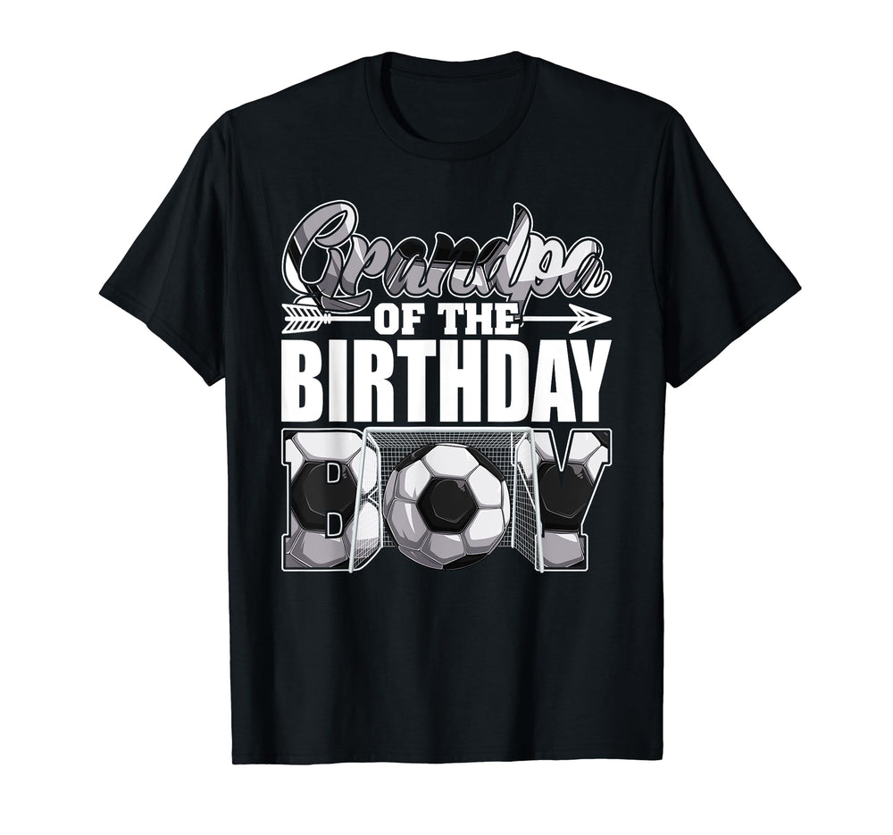 Grandpa Birthday Soccer Matching T-Shirt - Minimalist Print Men Women