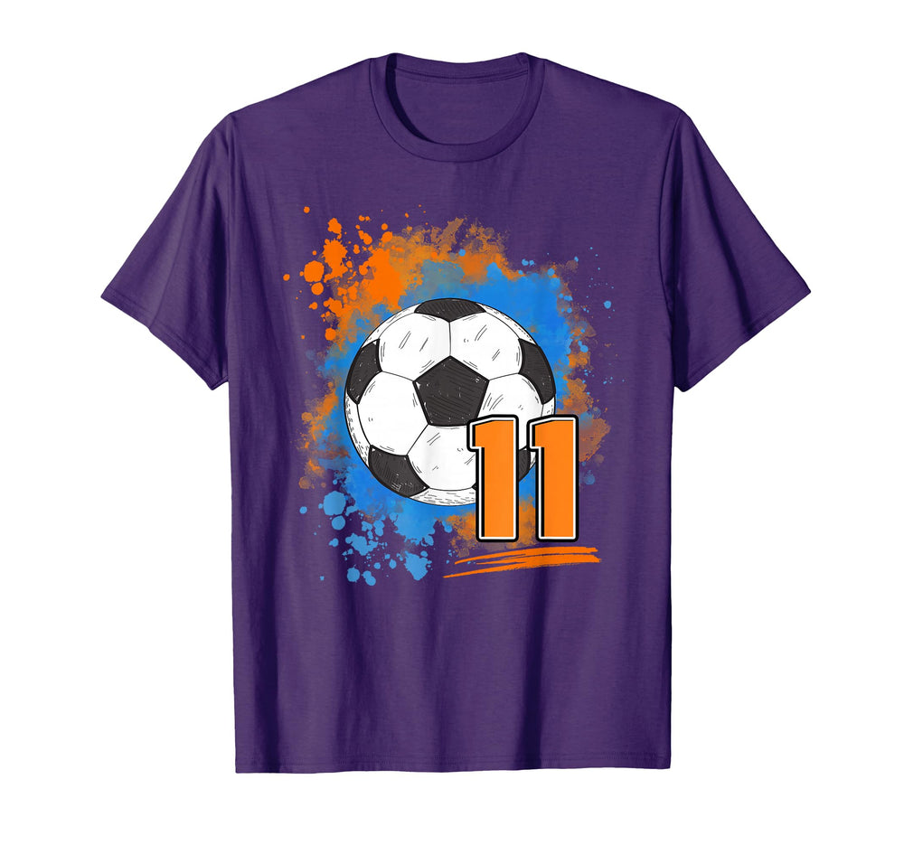 11Th Birthday 11 Years Old Soccer T-Shirt - Aesthetic Graphic Men Women