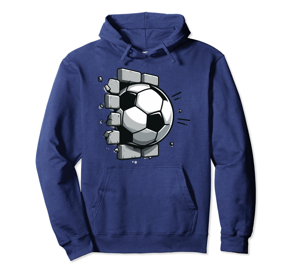 Soccer Ball Break Wall Soccer Sports Hoodie - Streetwear Style Unisex