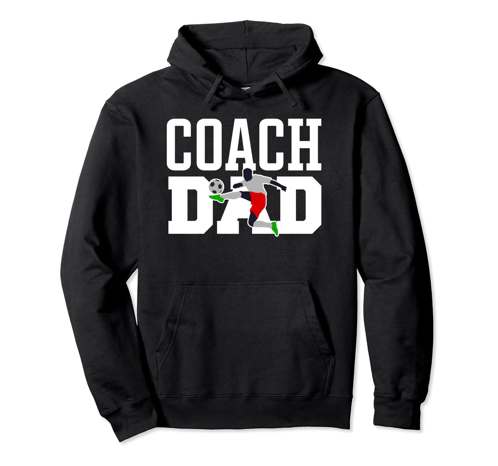 Dad Soccer Coach Hoodie - Minimalist Print for Adults