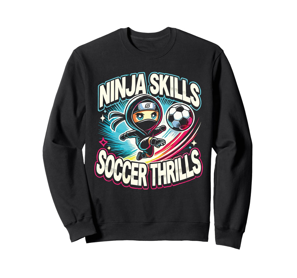 Soccer Player Ninja Skills Soccer Sweatshirt - Custom Art Print Unisex